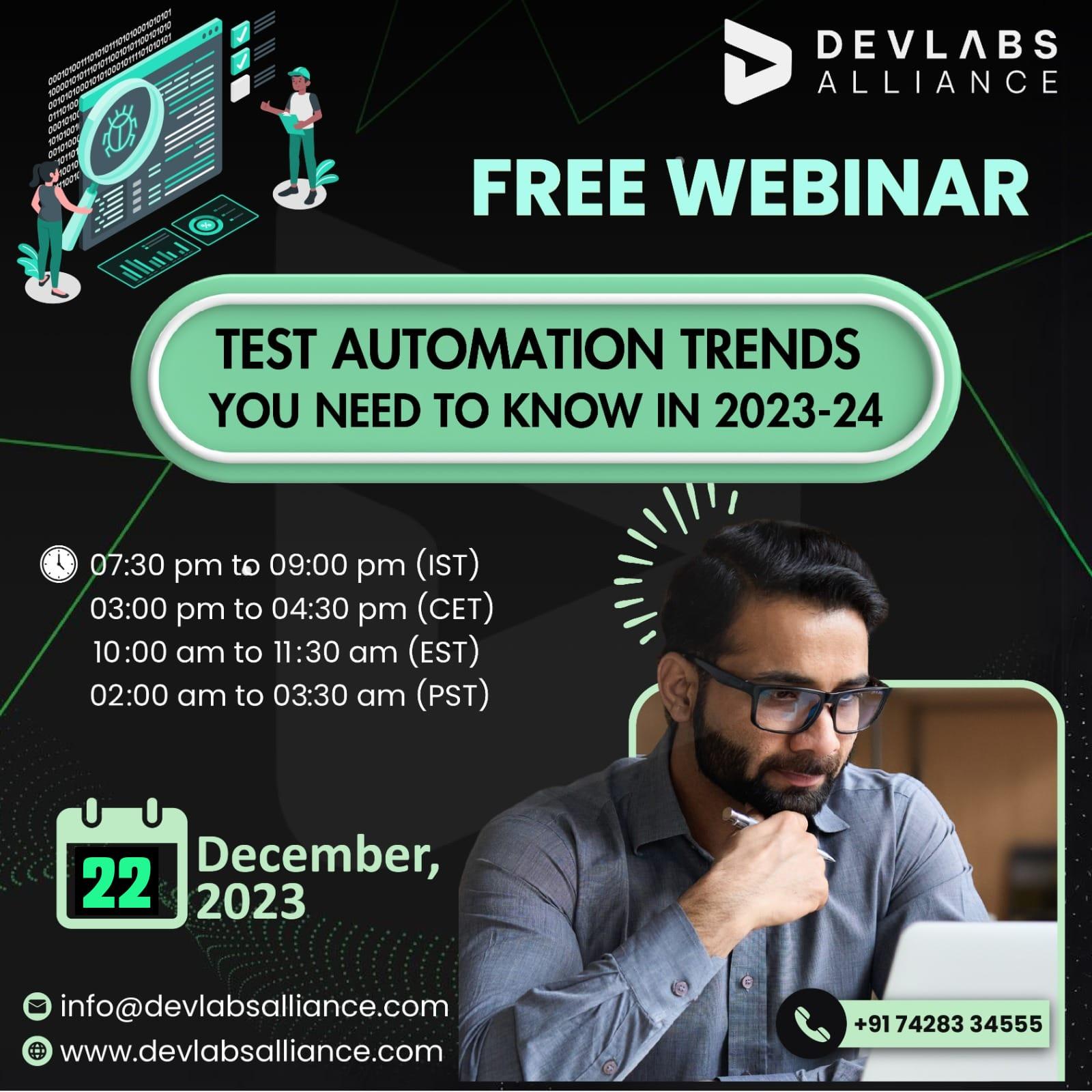 dla webinar-test automation trends